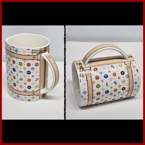 Money‎ Symbols Purse Mug Whimsical 14oz Ceramic Coffee Kitsch Collector Bag New